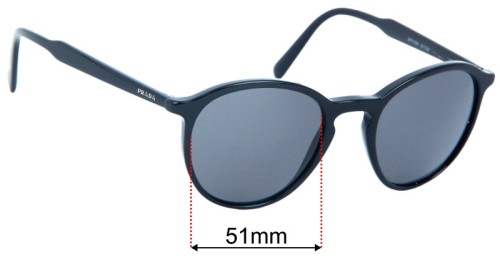 Prada SPR05X 51mm Replacement Lenses by Sunglass Fix™